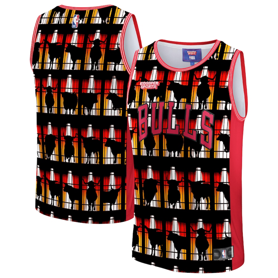 Unisex Chicago Bulls NBA & KidSuper Studios by Fanatics Red Hometown Jersey - Puhuasuan