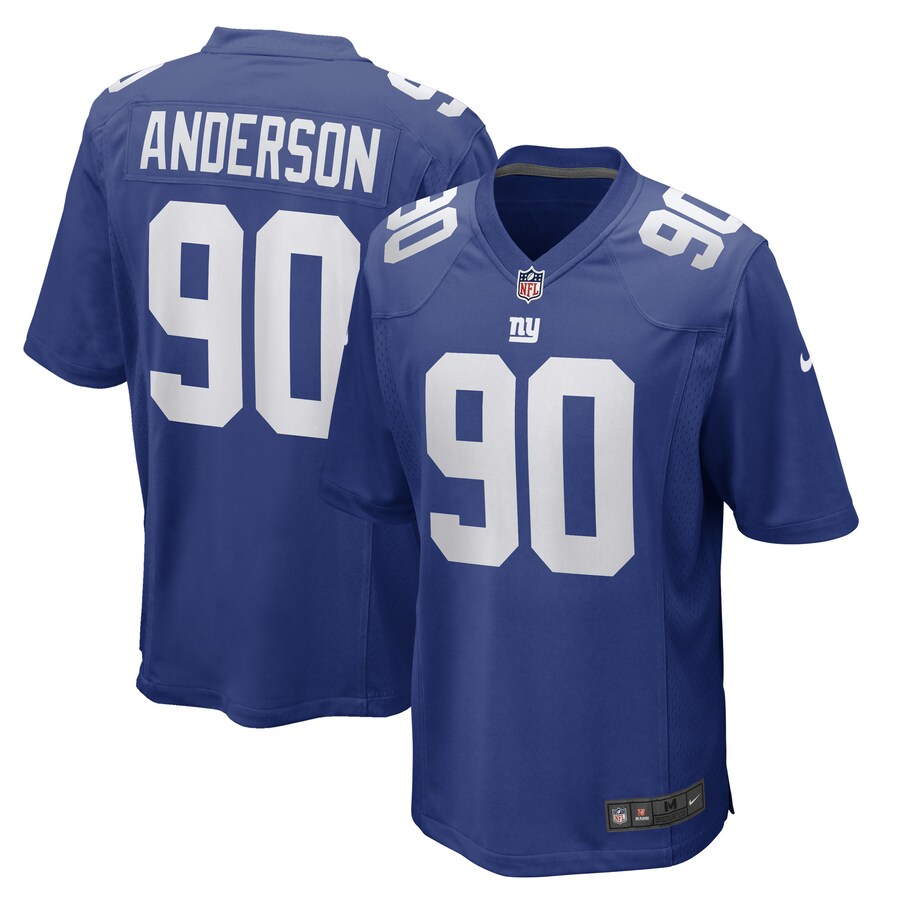 Men's New York Giants Ryder Anderson Nike Royal Game Player Jersey - Puhuasuan
