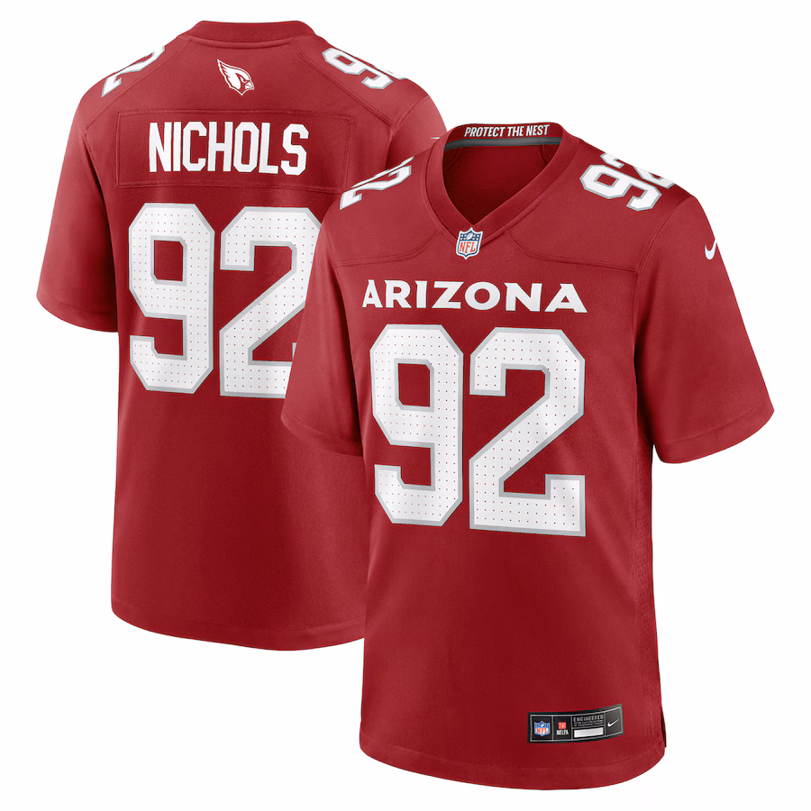 Men's Arizona Cardinals Bilal Nichols Nike Cardinal Team Game Jersey - Puhuasuan