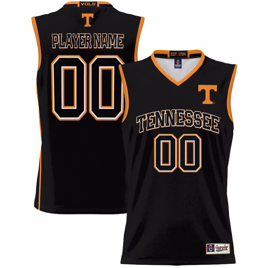 Tennessee Volunteers GameDay Greats Unisex  Lightweight NIL Pick-A-Player Basketball Jersey - Black - Puhuasuan