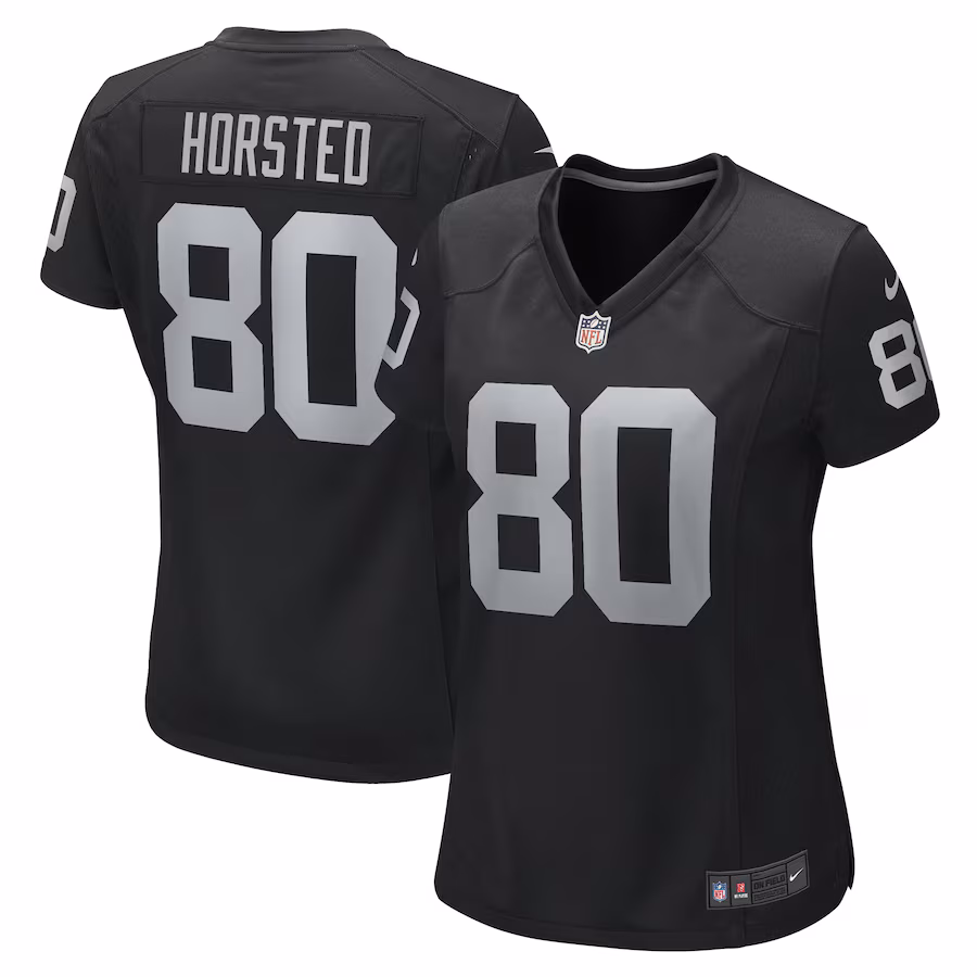 Women's Las Vegas Raiders Jesper Horsted Nike Black Game Player Jersey - Puhuasuan