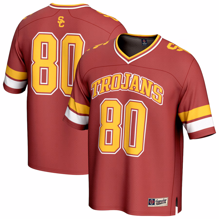 Youth GameDay Greats #80 Cardinal USC Trojans Lightweight Collegiate Football Fashion Jersey - Puhuasuan