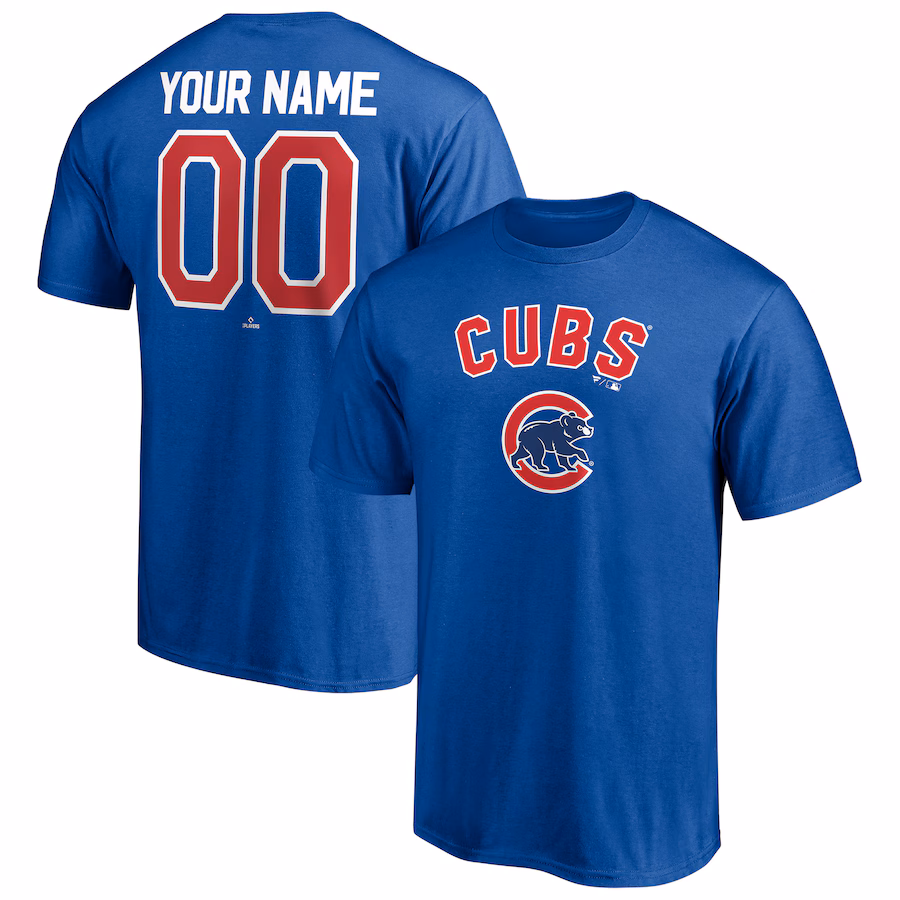 Men's Chicago Cubs Royal Personalized Team Winning Streak Name & Number T-Shirt - Puhuasuan