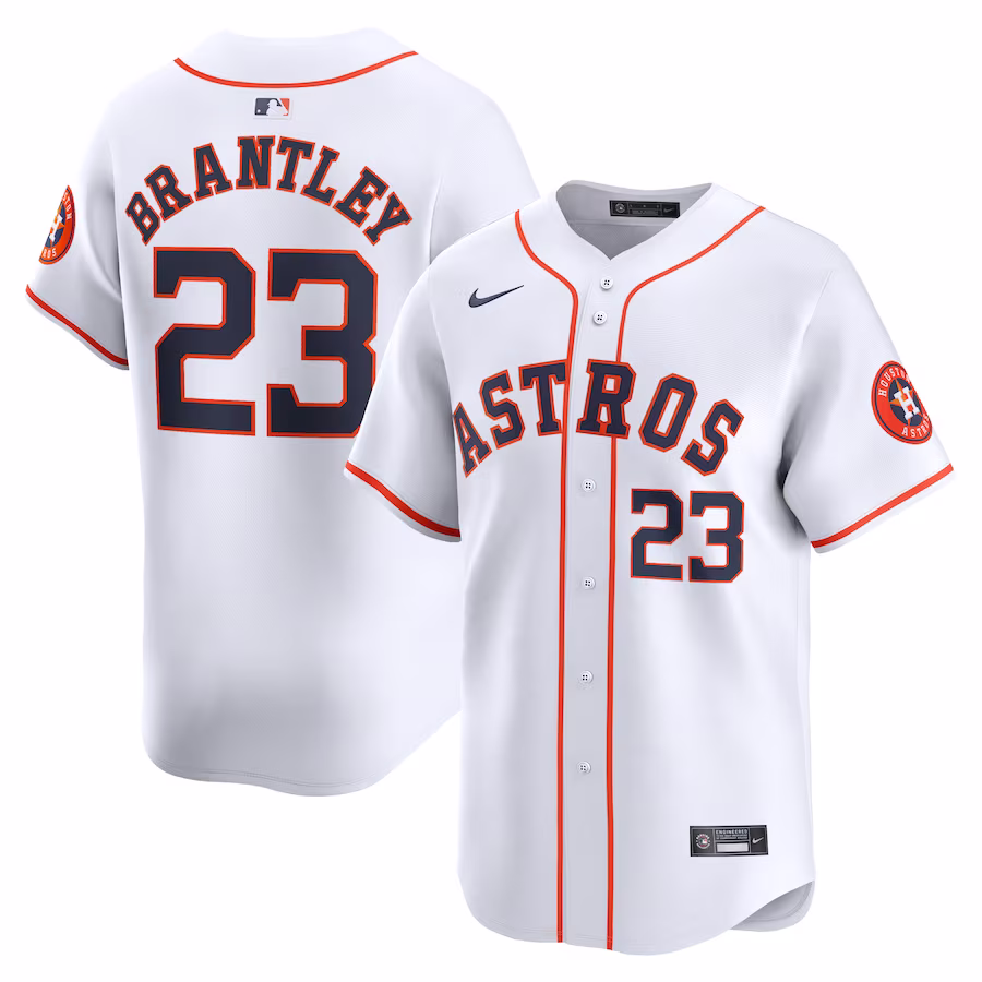Men's Houston Astros Michael Brantley Nike White Home Limited Player Jersey - Puhuasuan