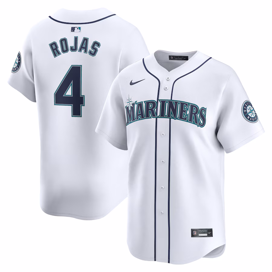 Men's Seattle Mariners Josh Rojas Nike White Home Limited Player Jersey - Puhuasuan