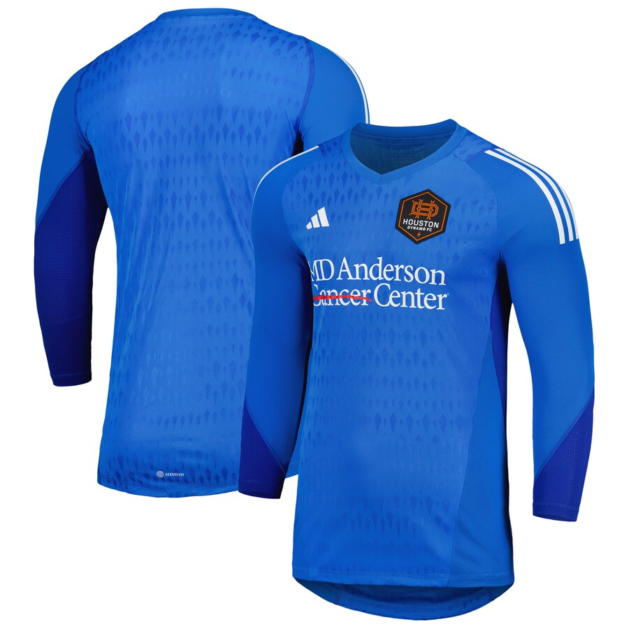 Men's Houston Dynamo FC adidas Blue 2023 Goalkeeper Long Sleeve Replica Jersey - Puhuasuan