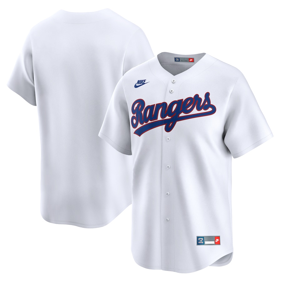 Men's Texas Rangers Nike White Cooperstown Collection Limited Jersey - Puhuasuan