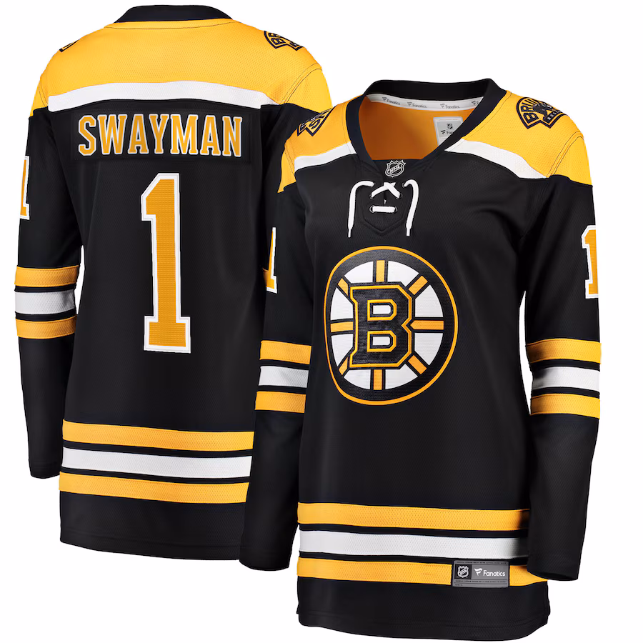 Women's Boston Bruins Jeremy Swayman Fanatics Black Home Breakaway Jersey - Puhuasuan