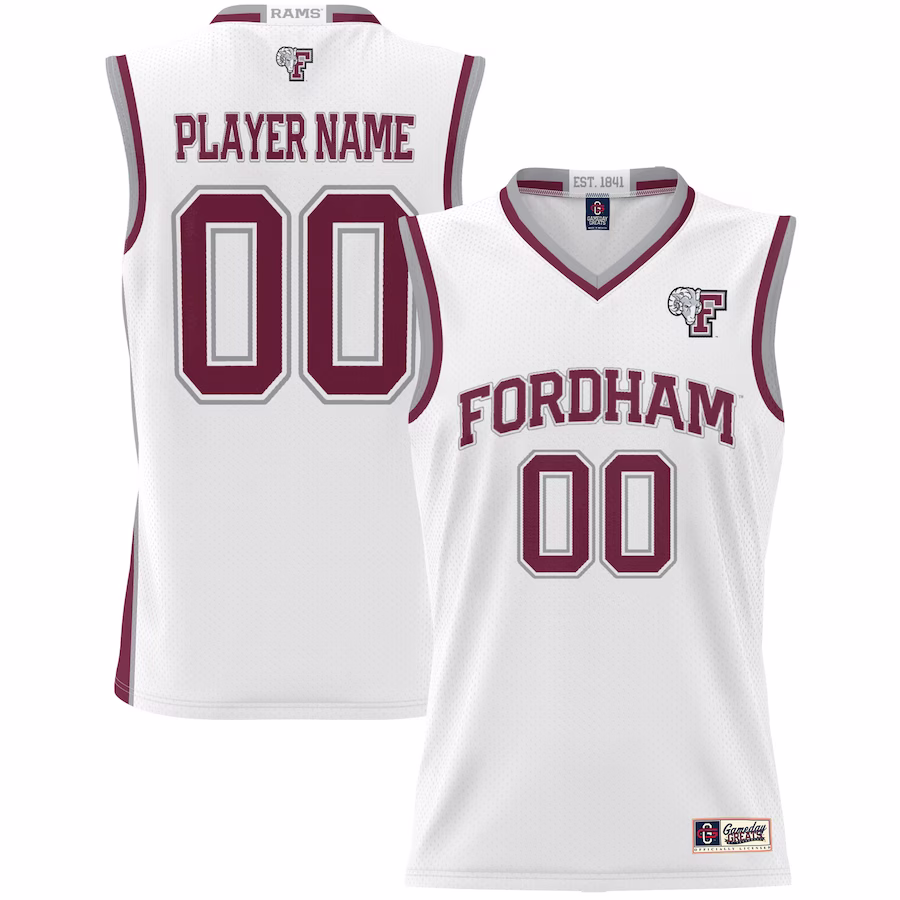 Fordham Rams GameDay Greats Unisex  Lightweight NIL Pick-A-Player Basketball Jersey - White - Puhuasuan
