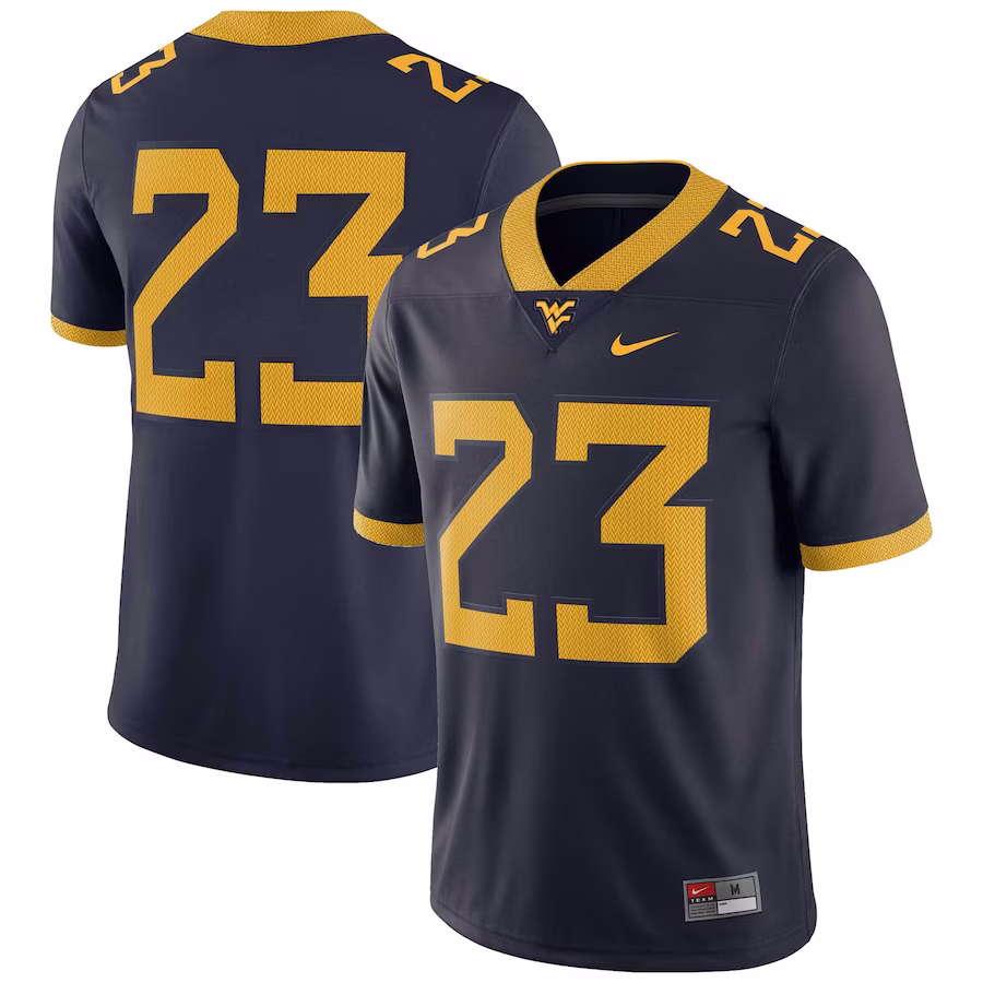 # 23 West Virginia Mountaineers Nike Game Jersey - Navy - Puhuasuan