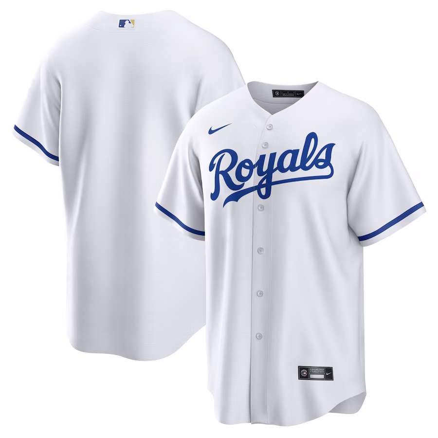Men's Kansas City Royals Nike White Home Blank Replica Jersey - Puhuasuan