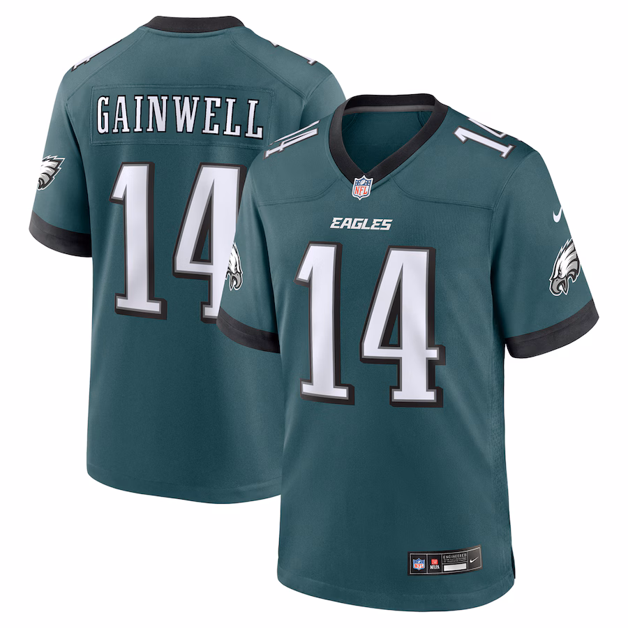 Men's Philadelphia Eagles Kenneth Gainwell Nike Midnight Green Team Game Jersey - Puhuasuan
