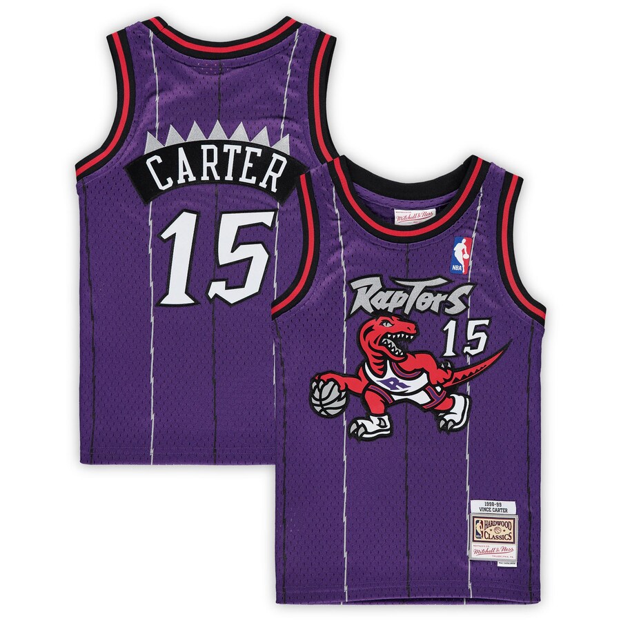 Preschool Toronto Raptors Vince Carter Mitchell & Ness Purple 1998-1999 Hardwood Classics Throwback Team Jersey - Puhuasuan