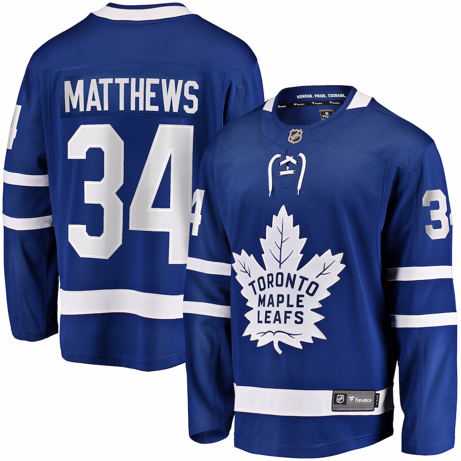 Men's Toronto Maple Leafs Auston Matthews Fanatics Blue Home Breakaway Jersey - Puhuasuan