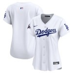 Women's Los Angeles Dodgers Nike White 2024 World Series Champions Home Limited Jersey - Puhuasuan