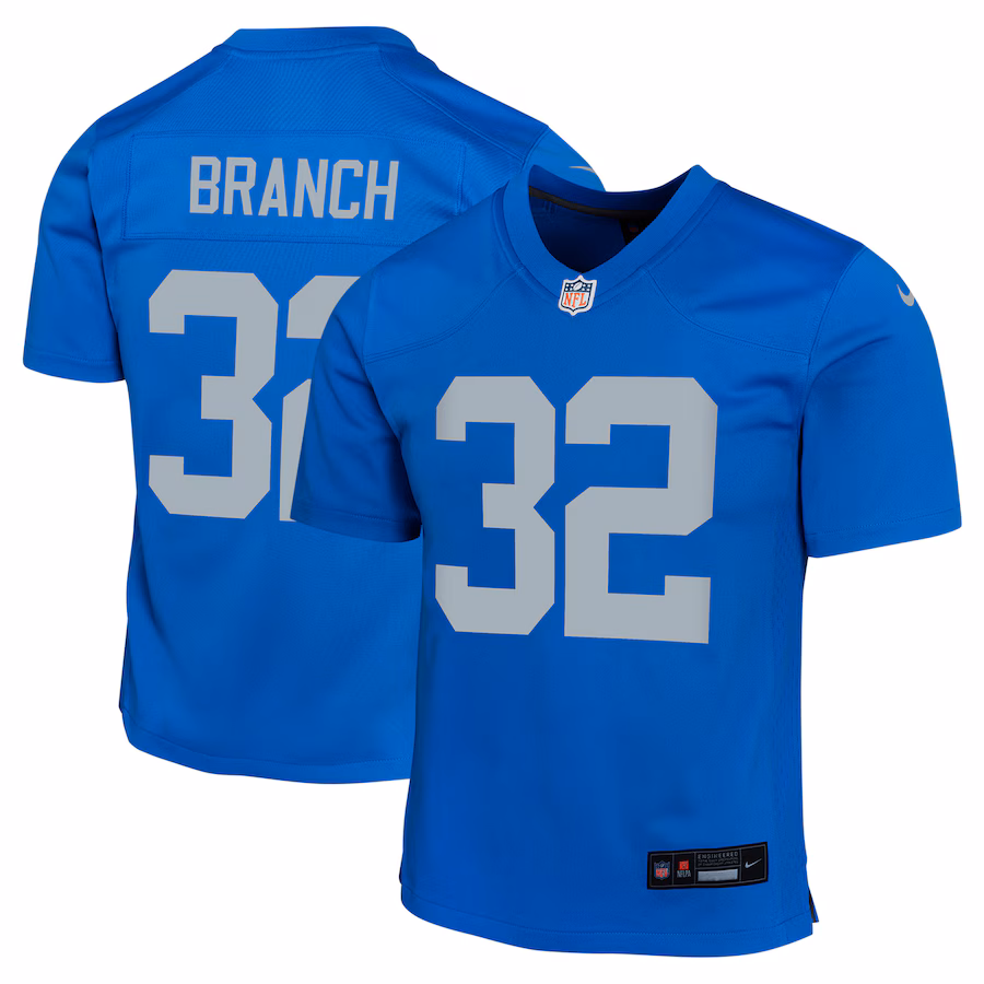 Youth Detroit Lions Brian Branch Nike  Blue Alternate Game Jersey - Puhuasuan