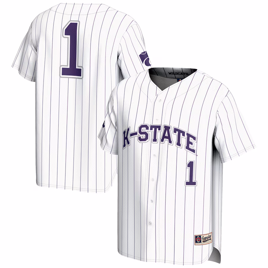 Youth GameDay Greats #1 White Kansas State Wildcats Lightweight Baseball Jersey - Puhuasuan