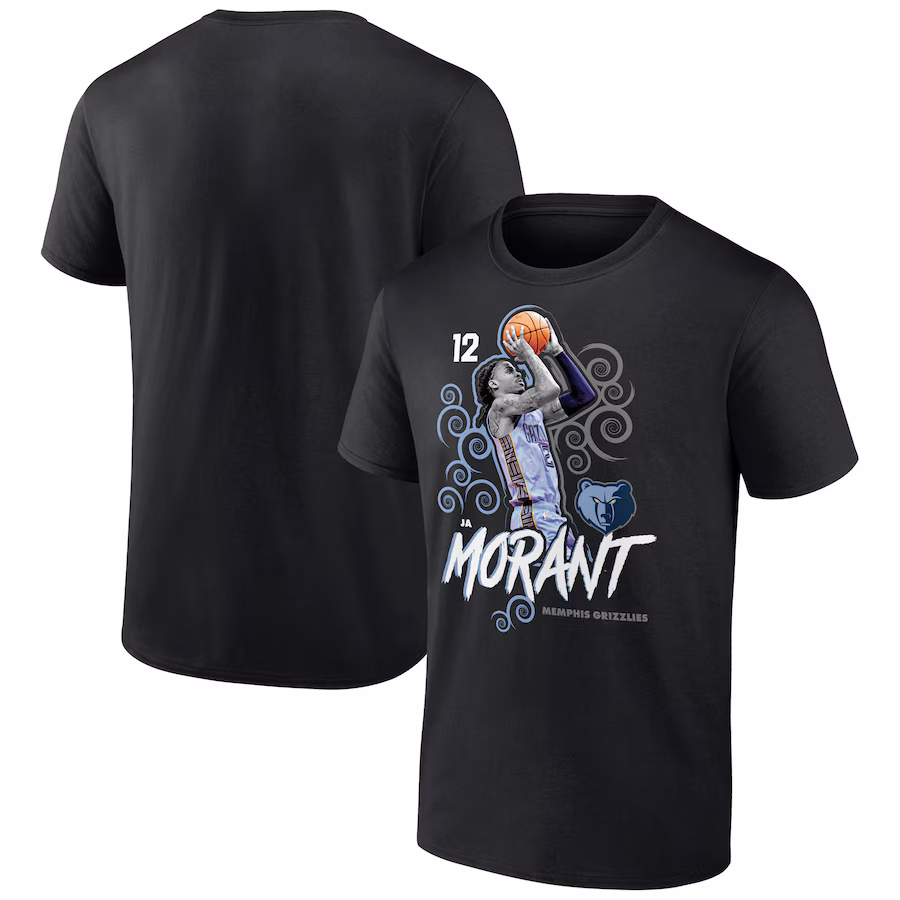 Men's Memphis Grizzlies Ja Morant Black Competitor T-Shirt - Puhuasuan