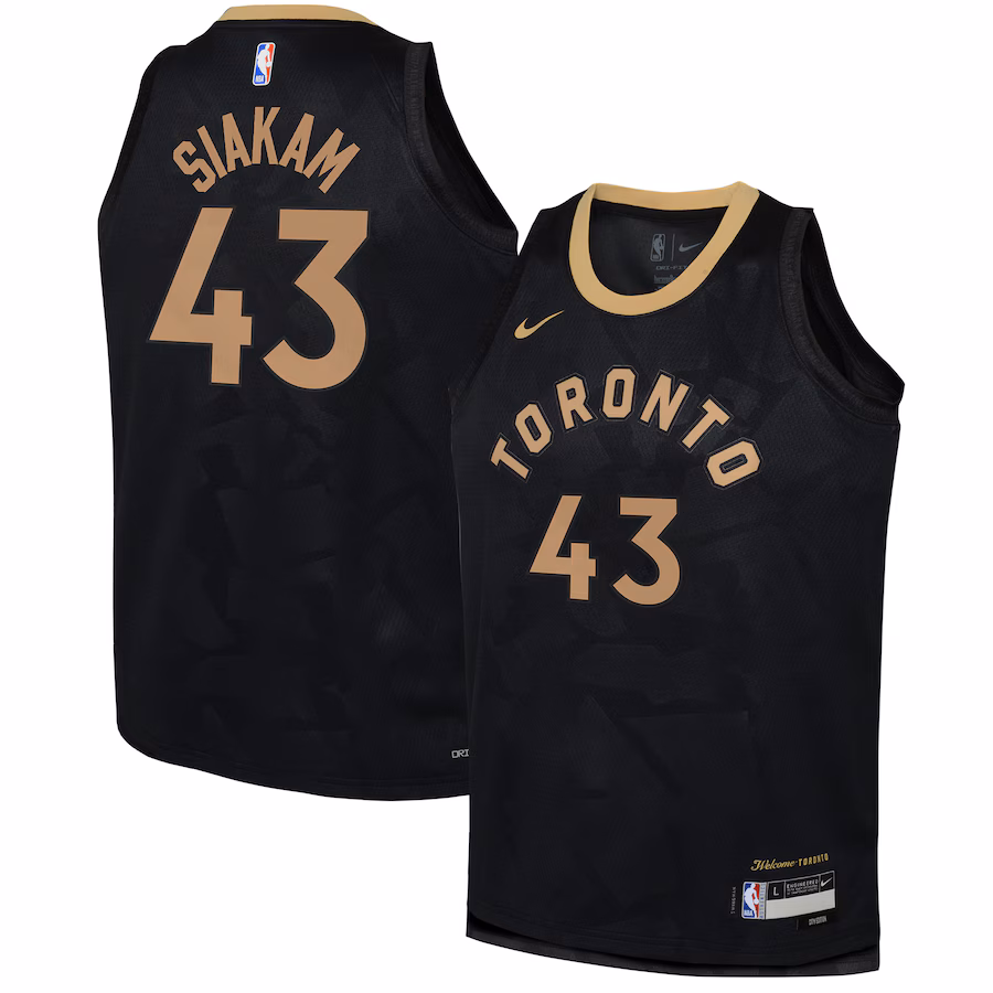 Youth Toronto Raptors Pascal Siakam Nike Black 2022/23 Swingman Jersey - City Edition - Puhuasuan