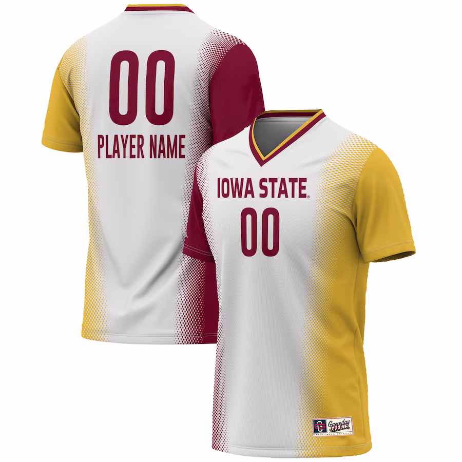 Iowa State Cyclones GameDay Greats Unisex NIL Pick-A-Player Lightweight Women's Soccer Jersey - White - Puhuasuan