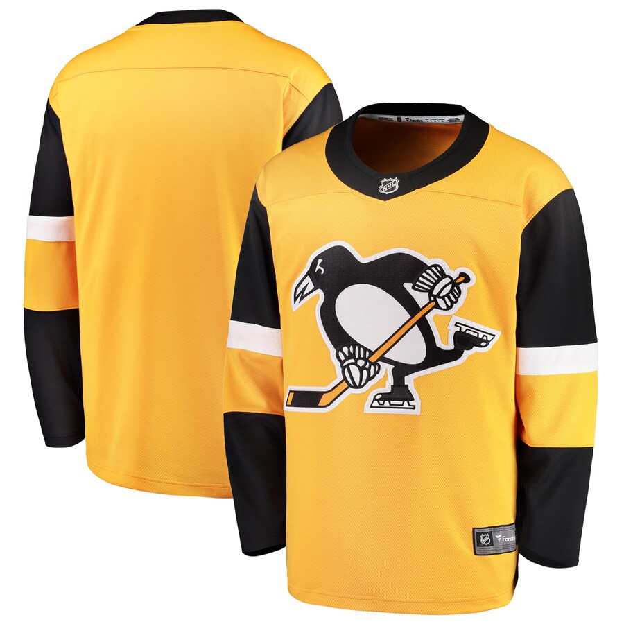 Youth Pittsburgh Penguins Fanatics Branded Gold Alternate Breakaway Jersey - Puhuasuan