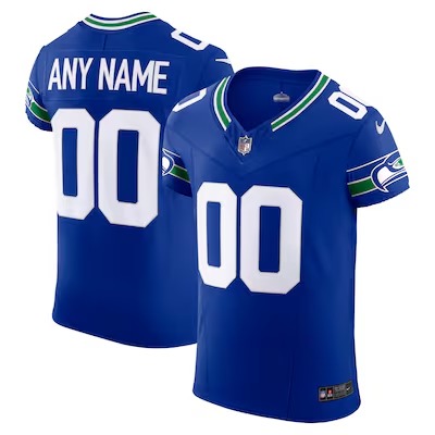 Men's Seattle Seahawks Nike Men's Royal Alternate Vapor F.U.S.E. Elite Custom Jersey - Puhuasuan