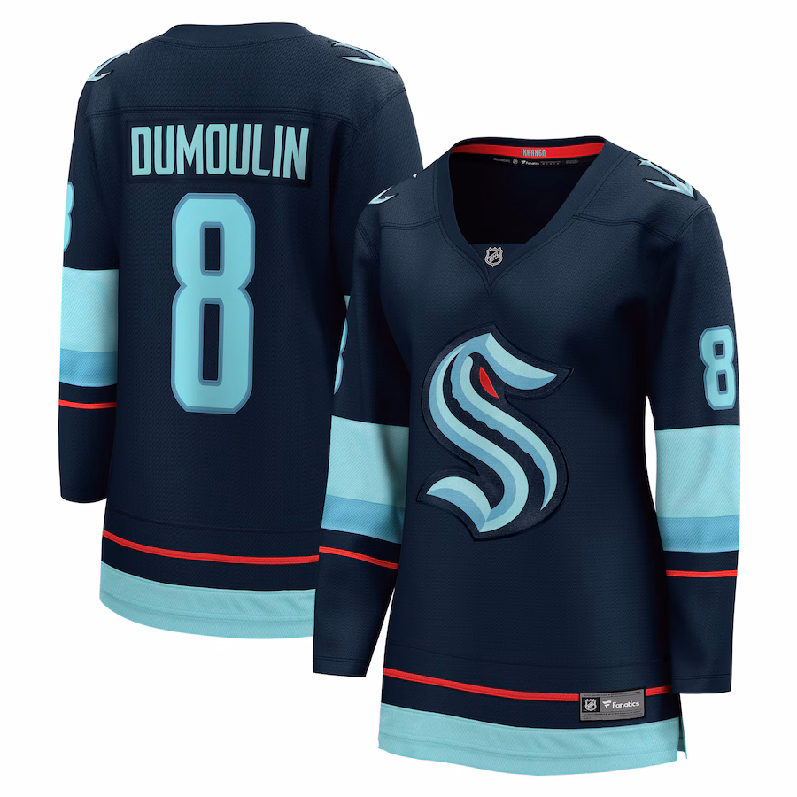 Women's Seattle Kraken Brian Dumoulin Fanatics Deep Sea Blue Home Breakaway Player Jersey - Puhuasuan