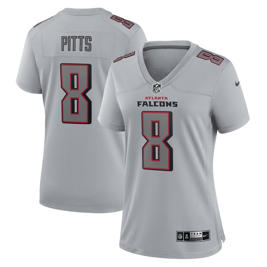 Women's Atlanta Falcons Kyle Pitts Nike Gray Atmosphere Fashion Game Jersey - Puhuasuan
