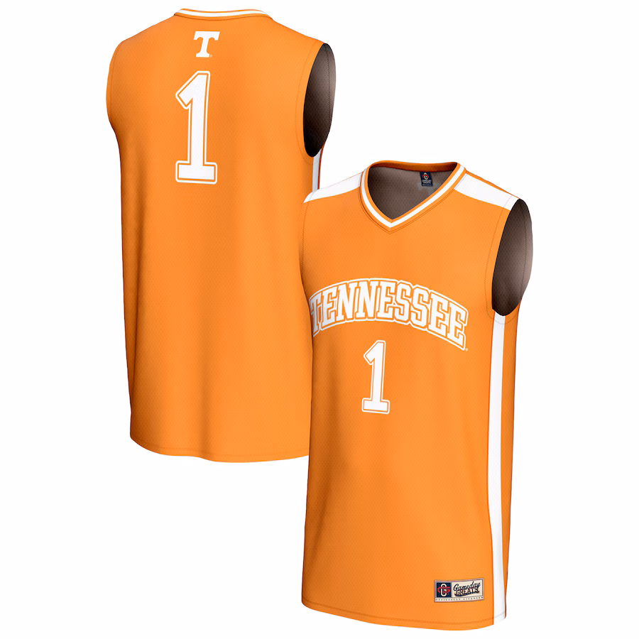 Youth GameDay Greats #1 Tennessee Orange Tennessee Volunteers Lightweight Collegiate Basketball Fashion Jersey - Puhuasuan