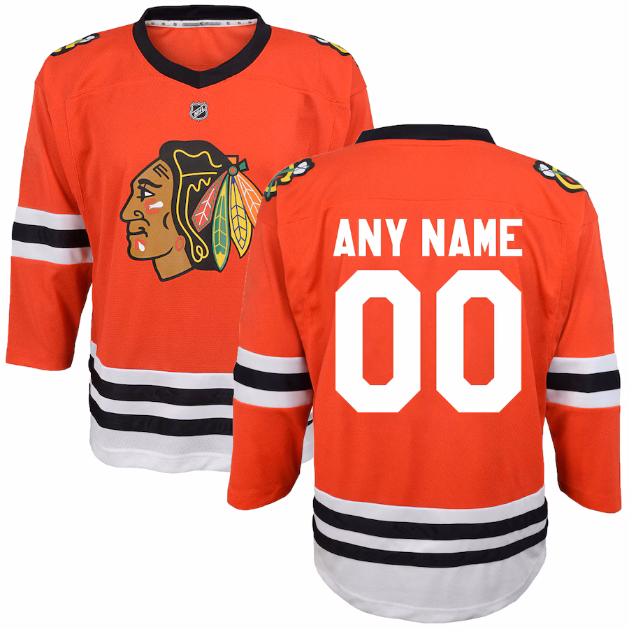 Youth Chicago Blackhawks Red Replica Custom Jersey - Puhuasuan
