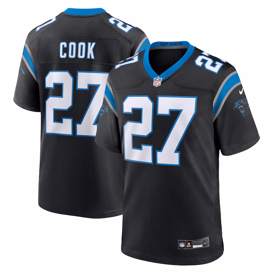 Men's Carolina Panthers Alex Cook Nike  Black  Game Jersey - Puhuasuan