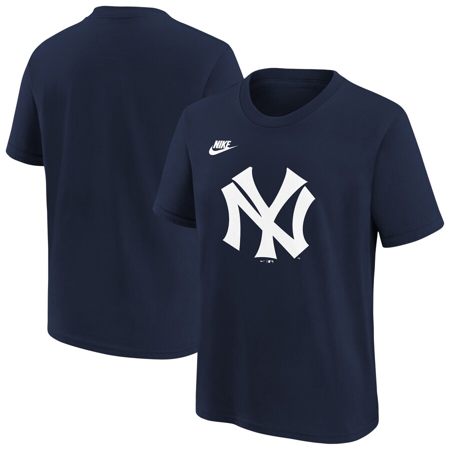 Youth New York Yankees Nike Navy Cooperstown Collection Team Logo T-Shirt - Puhuasuan
