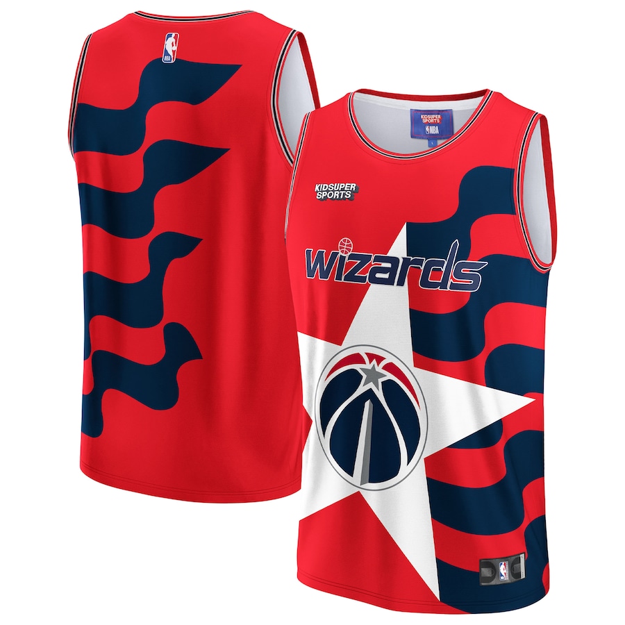 Unisex Washington Wizards NBA & KidSuper Studios by Fanatics Red Hometown Jersey - Puhuasuan