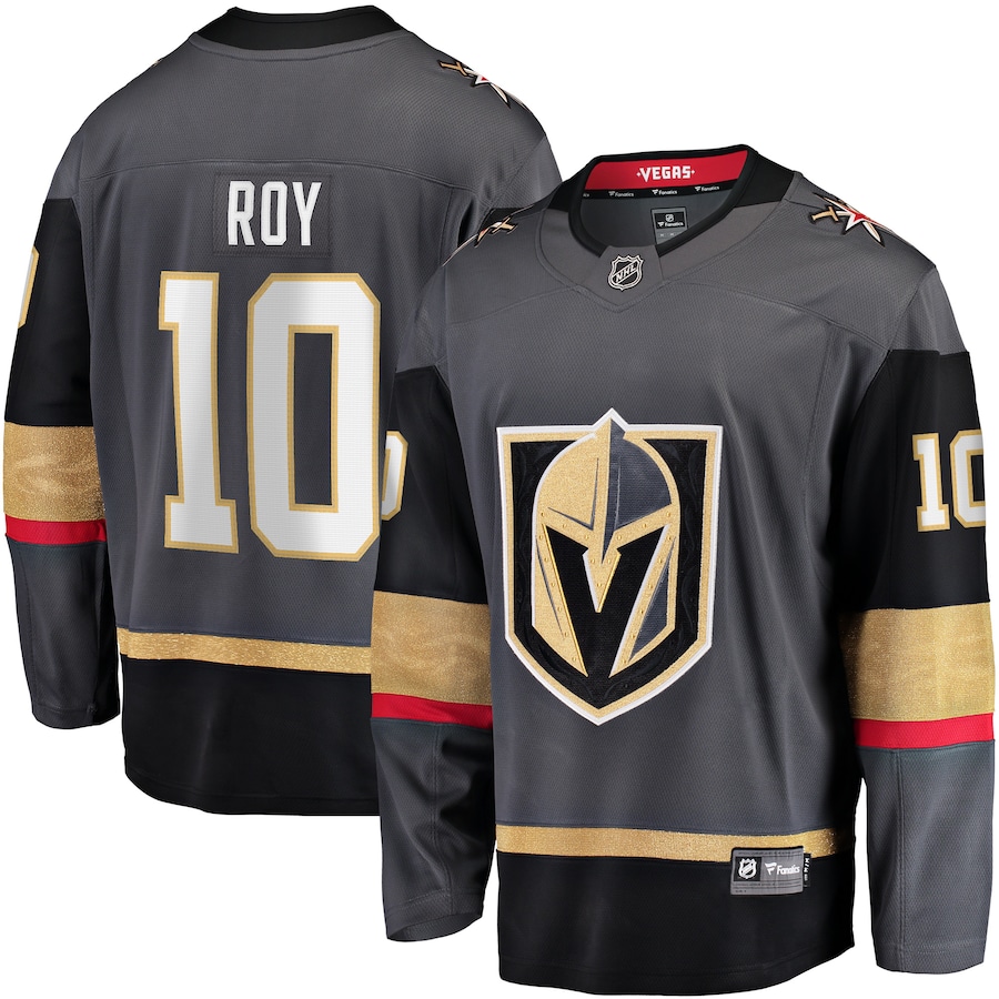 Men's Vegas Golden Knights Nicolas Roy Fanatics Gray Home Breakaway Player Jersey - Puhuasuan