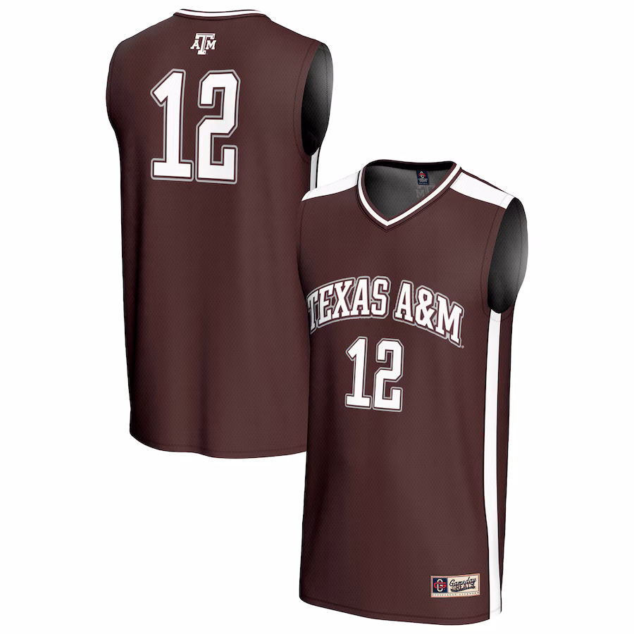 Youth GameDay Greats #12 Maroon Texas A&M Aggies Lightweight Basketball Fashion Jersey - Puhuasuan
