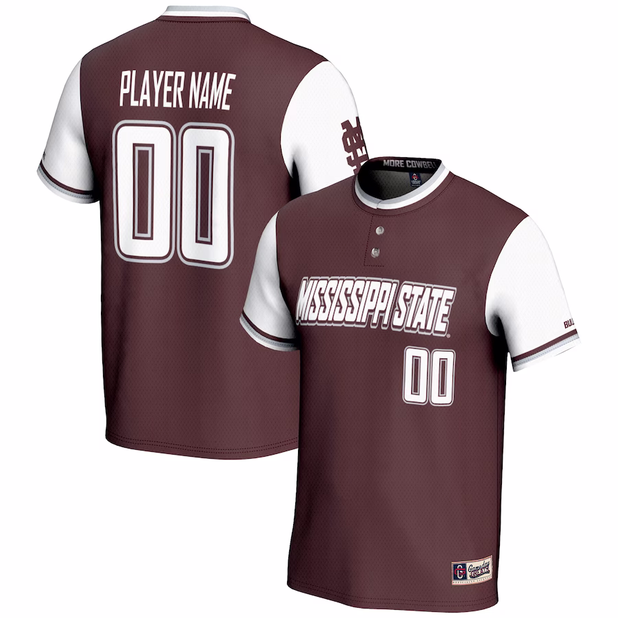 Mississippi State Bulldogs GameDay Greats Youth NIL Pick-A-Player Lightweight Softball Jersey - Maroon - Puhuasuan