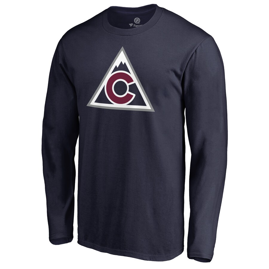 Men's Colorado Avalanche Navy Team Alternate Long Sleeve T-Shirt - Puhuasuan