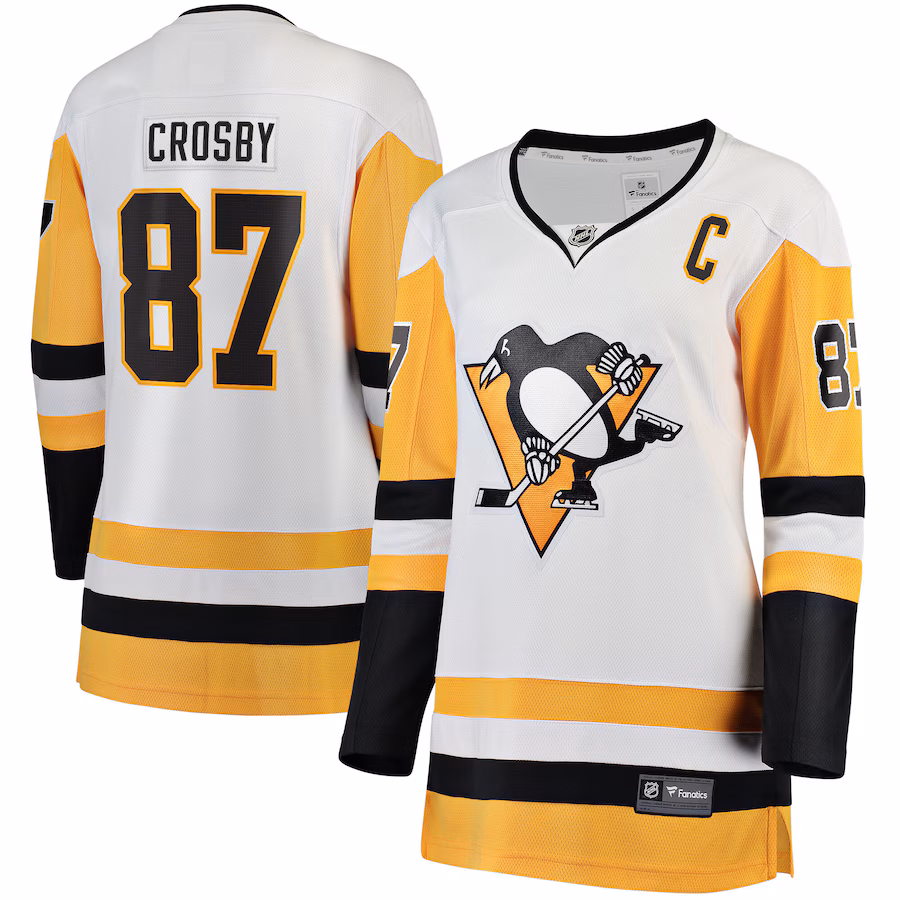 Women's Pittsburgh Penguins Sidney Crosby Fanatics White Premier Breakaway Player Jersey - Puhuasuan