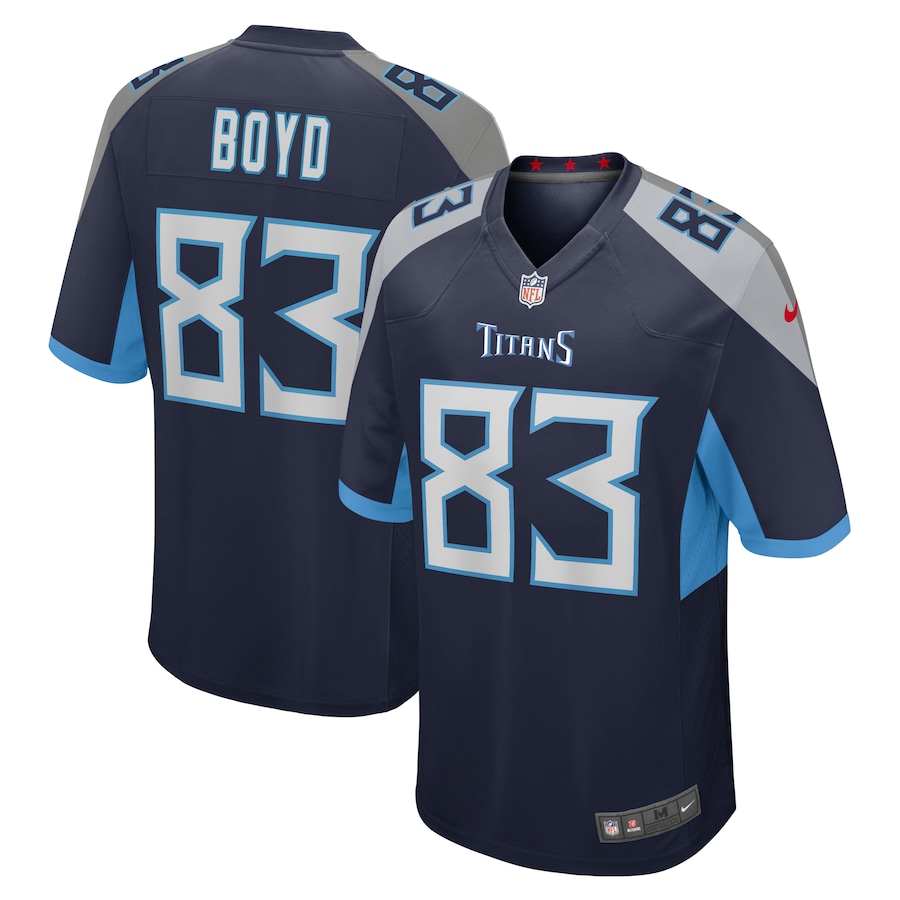 Men's Tennessee Titans Tyler Boyd Nike Navy Game Jersey - Puhuasuan