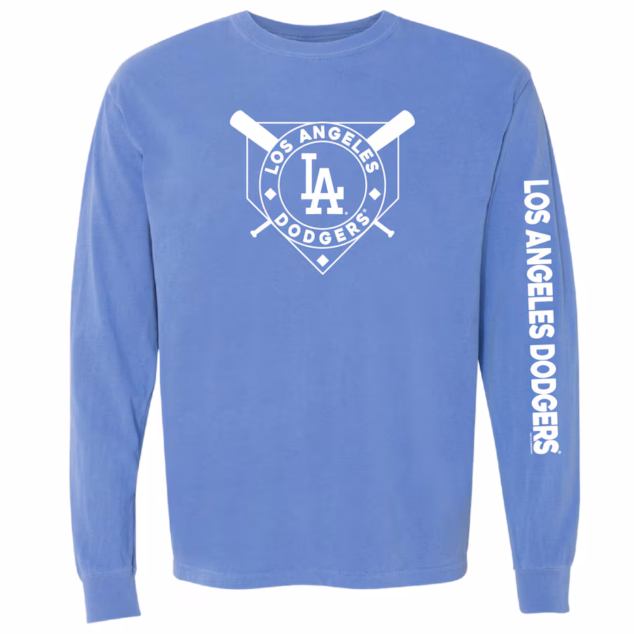 Women's Los Angeles Dodgers Soft as a Grape Royal Pigment Dye Long Sleeve T-Shirt - Puhuasuan