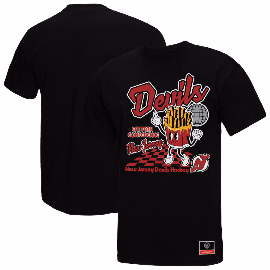 Men's New Jersey Devils Mitchell & Ness Black Local Food T-Shirt - Puhuasuan