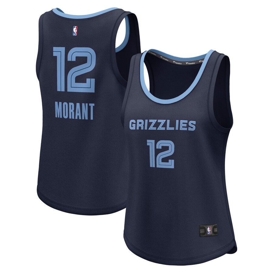 Women's Memphis Grizzlies Ja Morant Fanatics Navy Fast Break Player Jersey - Icon Edition - Puhuasuan