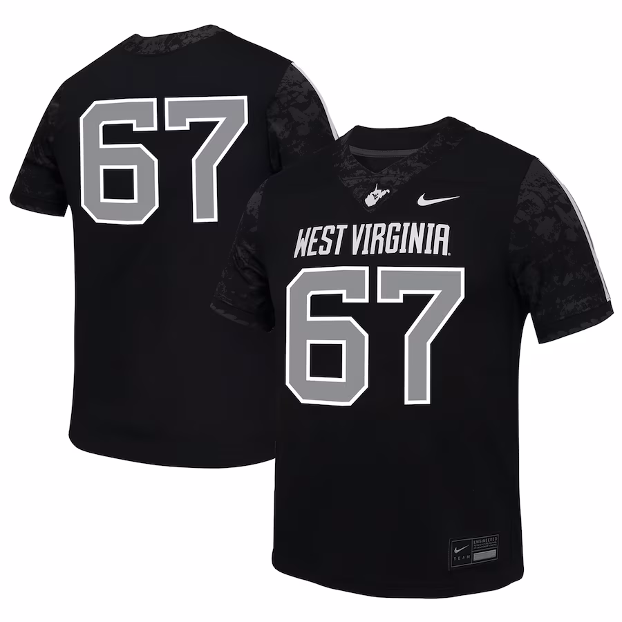 Youth Nike #67 Black West Virginia Mountaineers Untouchable Replica Game Jersey - Puhuasuan