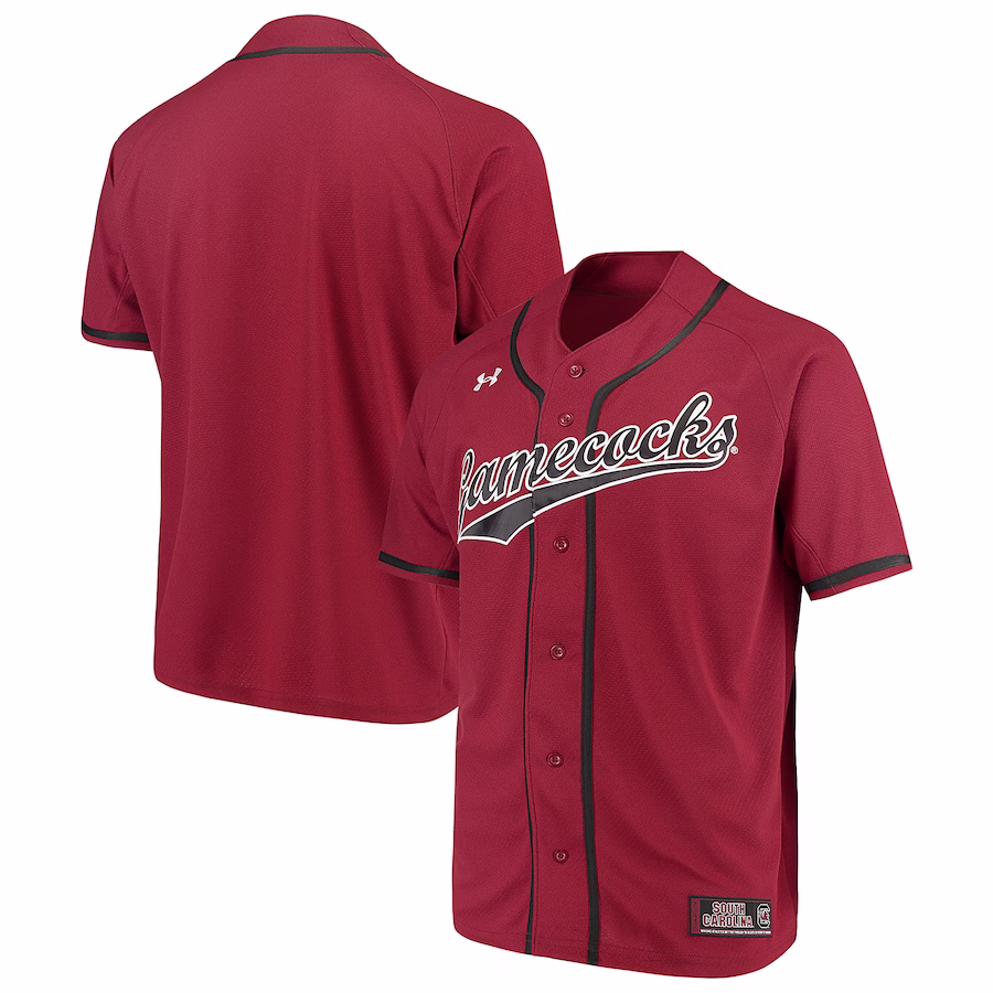South Carolina Gamecocks Under Armour Performance Replica Baseball Jersey - Garnet - Puhuasuan