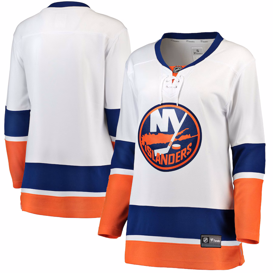 Women's New York Islanders Fanatics White Away Breakaway Jersey - Puhuasuan