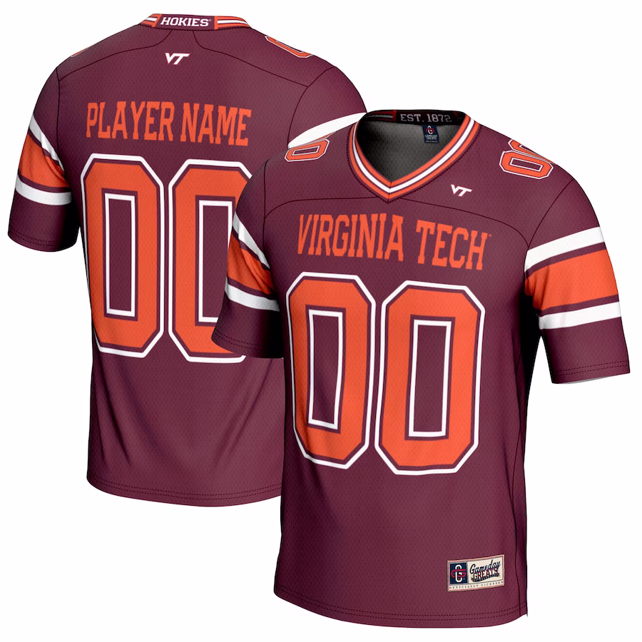 Virginia Tech Hokies GameDay Greats NIL Pick-A-Player Football Jersey - Maroon - Puhuasuan