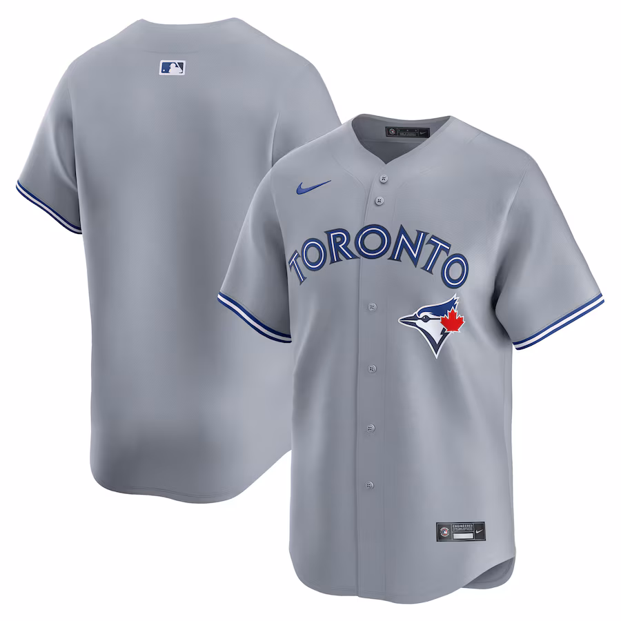 Men's Toronto Blue Jays  Nike Gray Away Limited Jersey - Puhuasuan