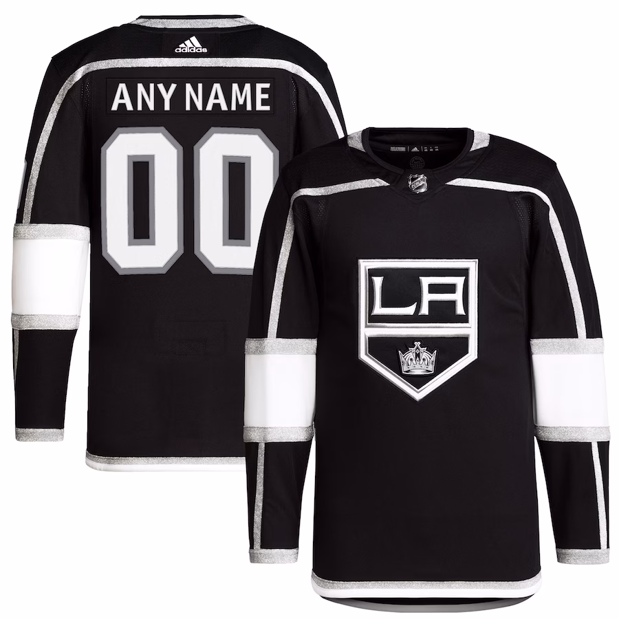 Men's Los Angeles Kings adidas Black Home Primegreen Authentic Custom Jersey - Puhuasuan