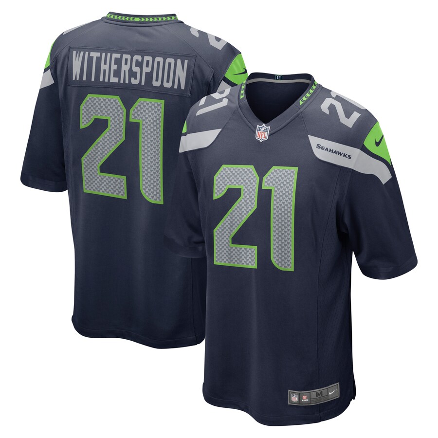 Men's Seattle Seahawks Devon Witherspoon Nike College Navy  Game Jersey - Puhuasuan