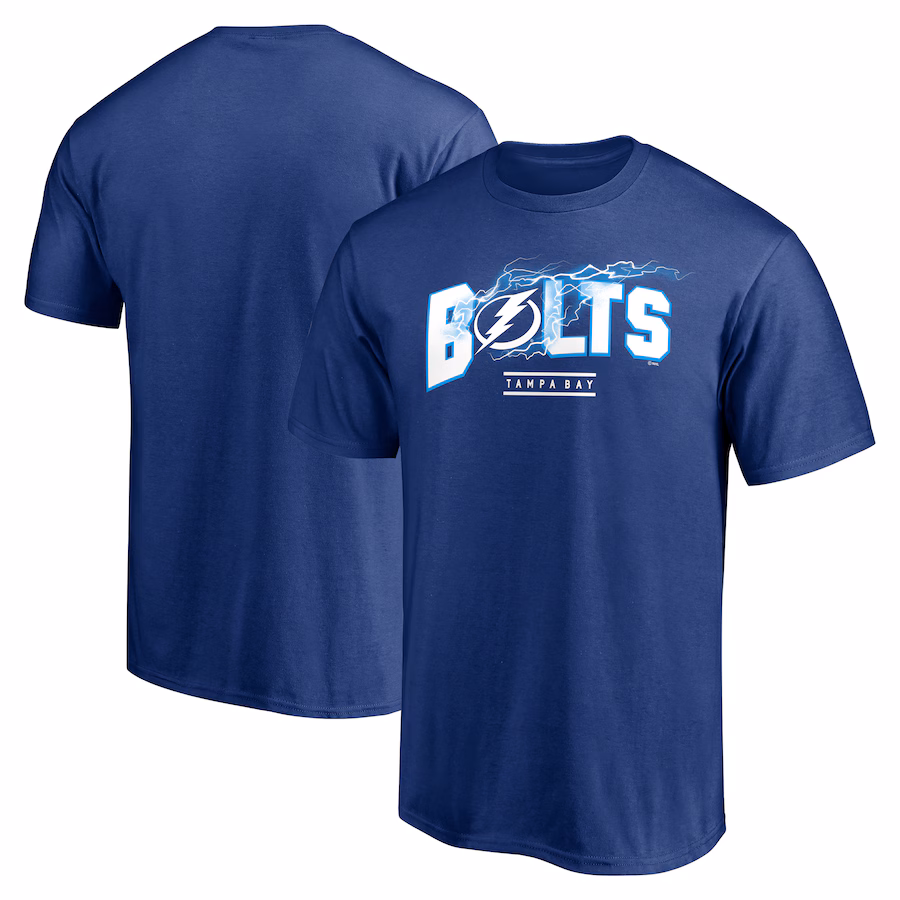 Men's Tampa Bay Lightning Blue Hometown Collection Push Ahead T-Shirt - Puhuasuan